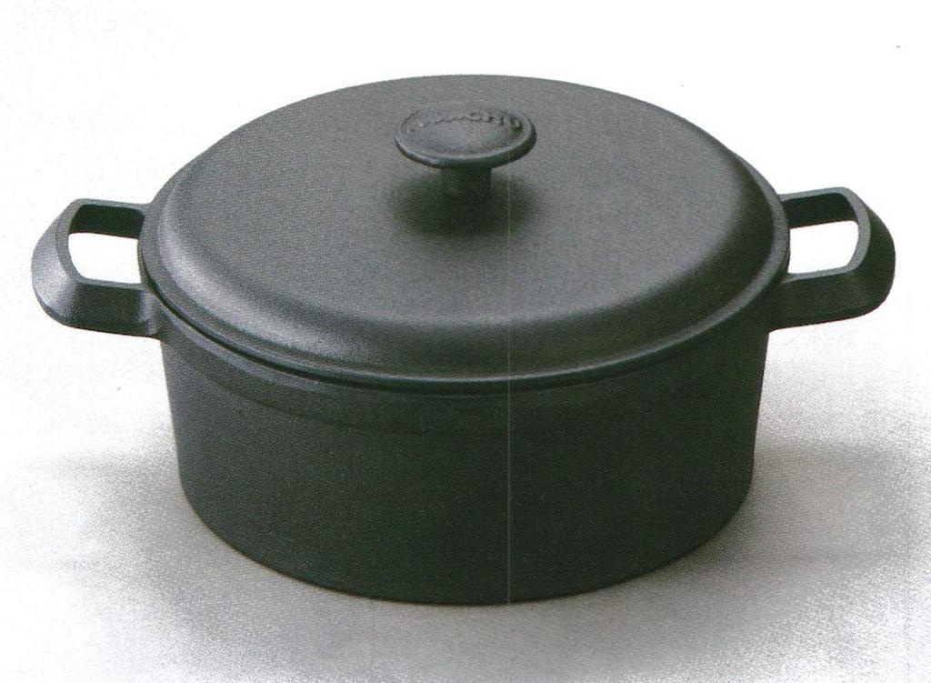 Iwachu Family Stew Pan 18, Black Finish, Inner Diameter: 18.5cm, Induction Compatible, Nanbu Ironware, 21619
