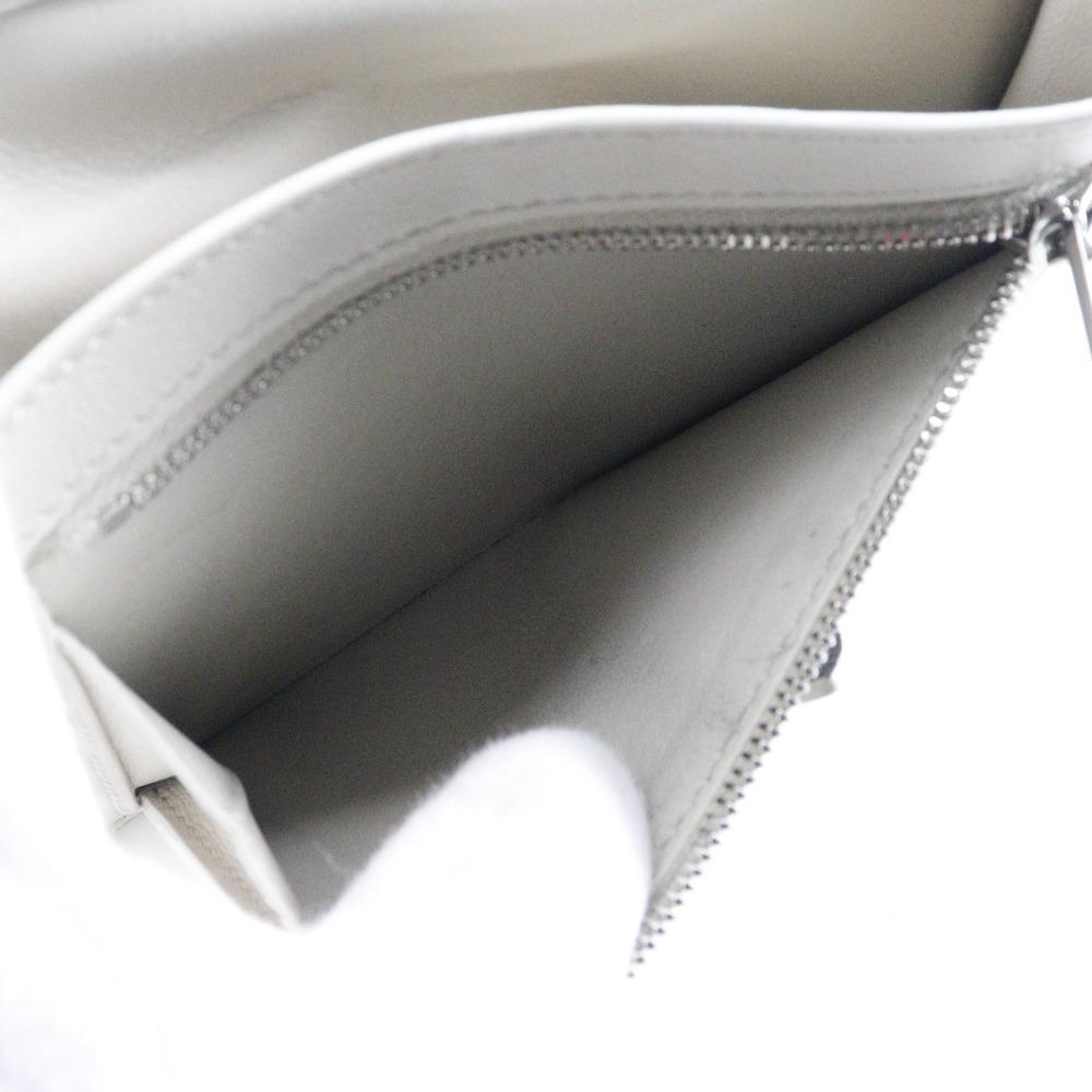 CELINE Medium strap Bi-Fold Wallet Black / beige Calfskin Women Used