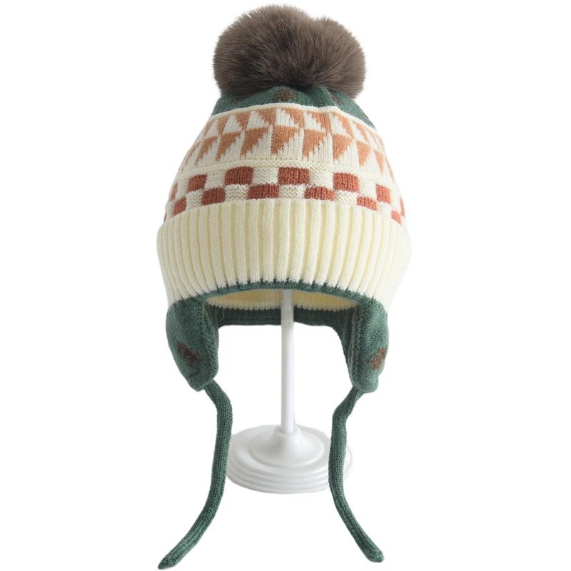 Children's Double-Layer Knitted Hat with All-Cotton Interior