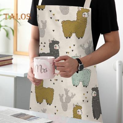Bib Apron Anti-fade Adjustable 20 Styles Adorable Men Women Cooking Bib Apron for Housework