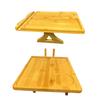 Bamboo Lazy Sofa Armrest Tray: Portable Foldable Tray with Phone and Cup Holders.