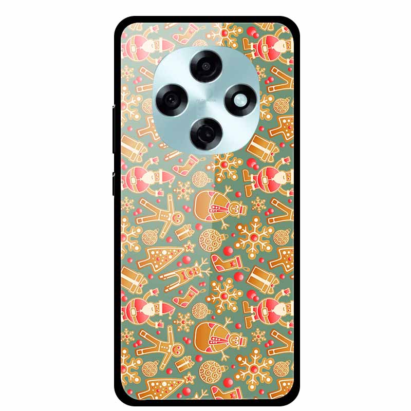 

Для OPPO A6i A5 A6 Pro 5G 6.67” Рождественская Закаленная Стеклянная Жесткая Задняя Крышка Для A5i Pro A5 4G 2025 Модный Чехол для Телефона Fundas Оболочки OPPO A6i 5G