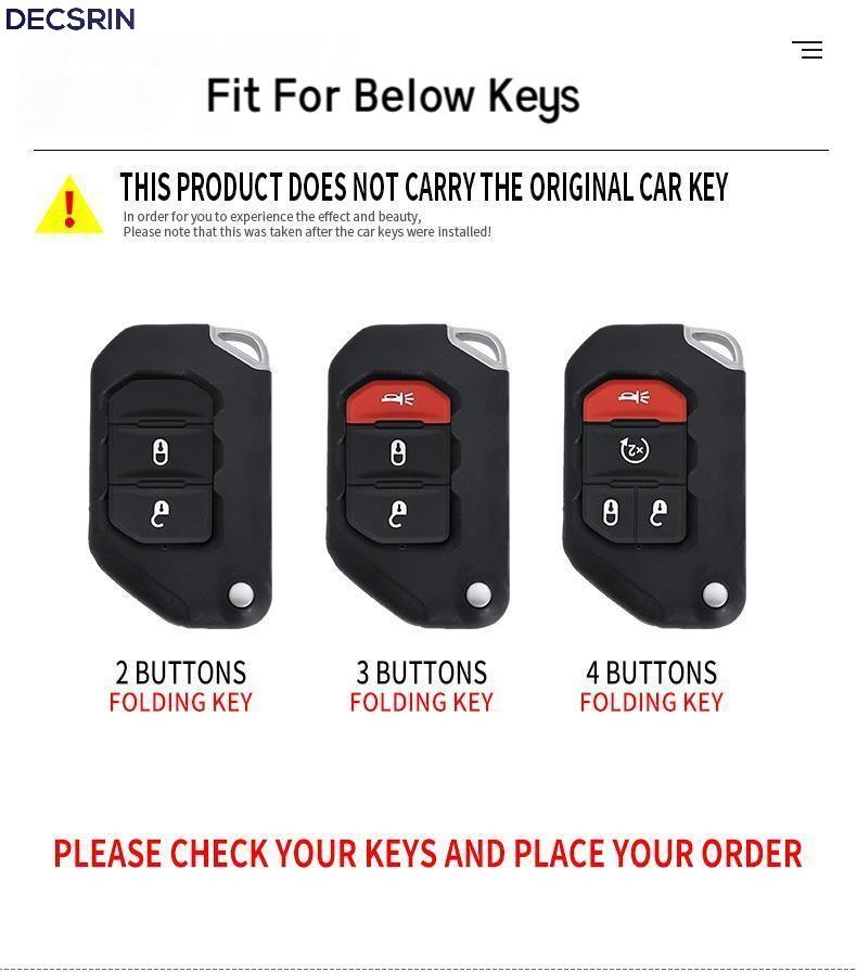 Zinc Alloy+Leather Car Key Case Cover Fob For Jeep Wrangler Jl Jlu Rubicon Gladiator Jt Sahara Jlu