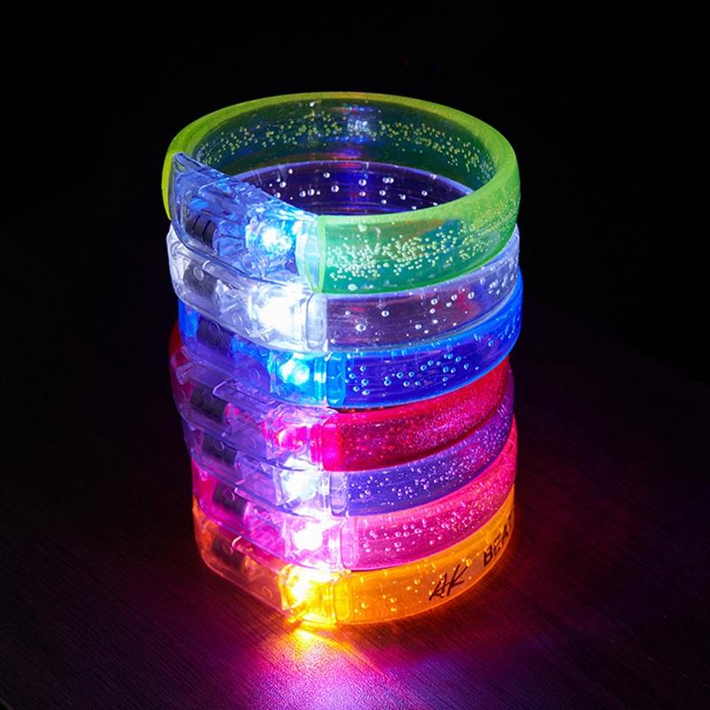 5 ks Svítící náramek LED rozsvěcení na zápěstí Koncertní podpůrný náramek Vícebarevná luminescence Svítí ve tmě Party potřeby