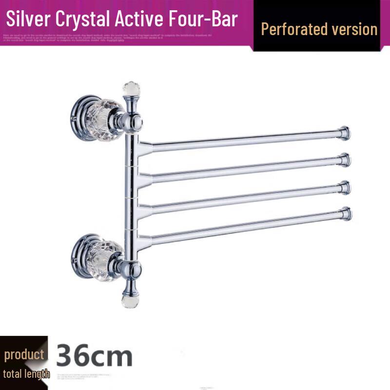 Yuzhu European Style Crystal Bathroom Towel Rack