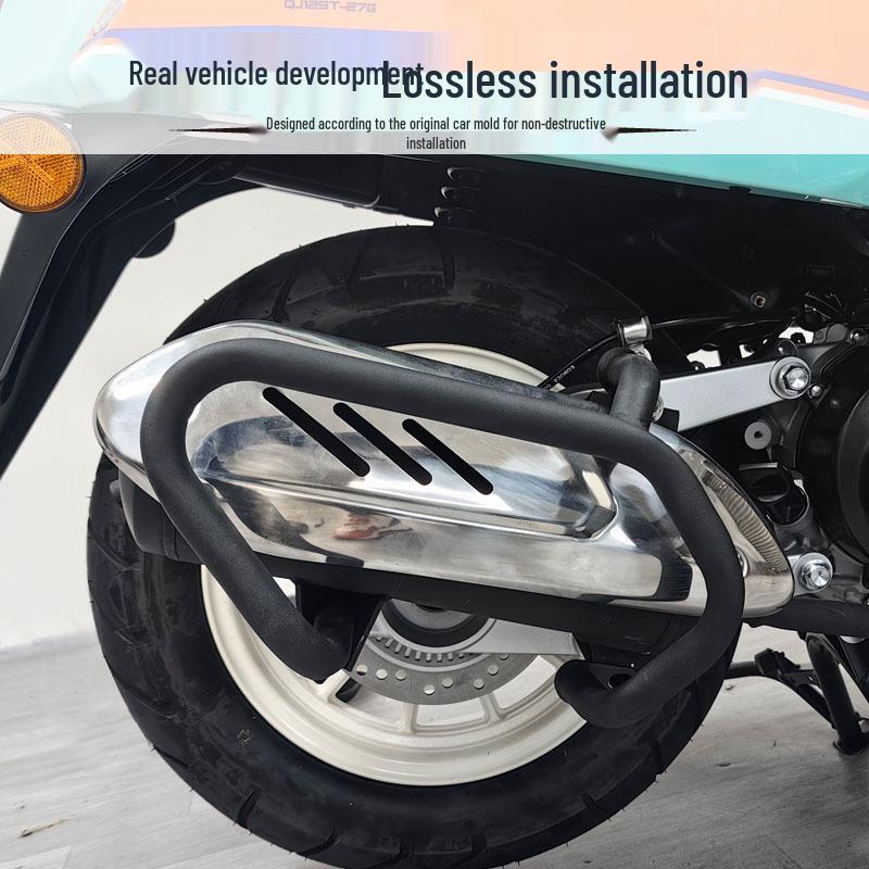 QJ Sunshine 125 Front & Rear Rack with Backrest and Exhaust Guard