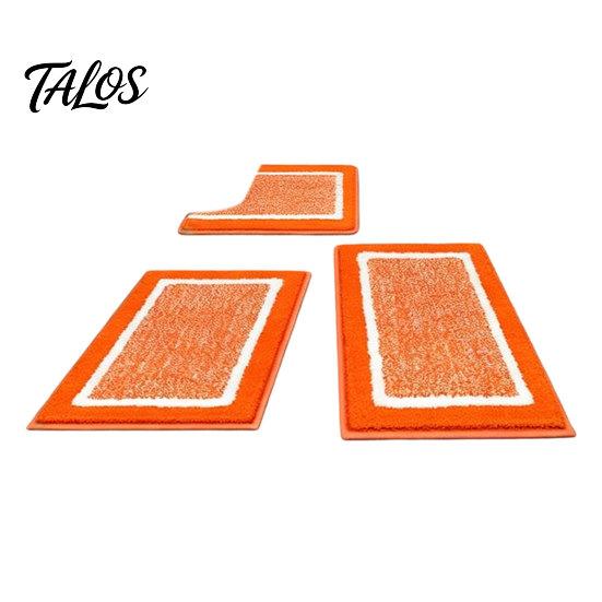 Set da 3pz Tappetini da Bagno, Tappeti da Bagno Altamente Assorbenti Antiscivolo, Tappetini Morbidi Lavabili per Lavandino del Bagno, WC, Vasca da Bagno