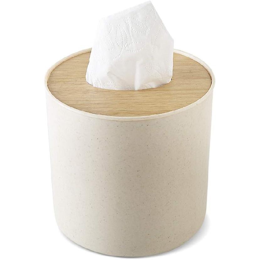 

Диспенсер для рулона туалетной бумаги Zimon с бамбуковой крышкой, декоративный круглый держатель для бумаги, крышка для коробки с туалетной бумагой для ванной комнаты