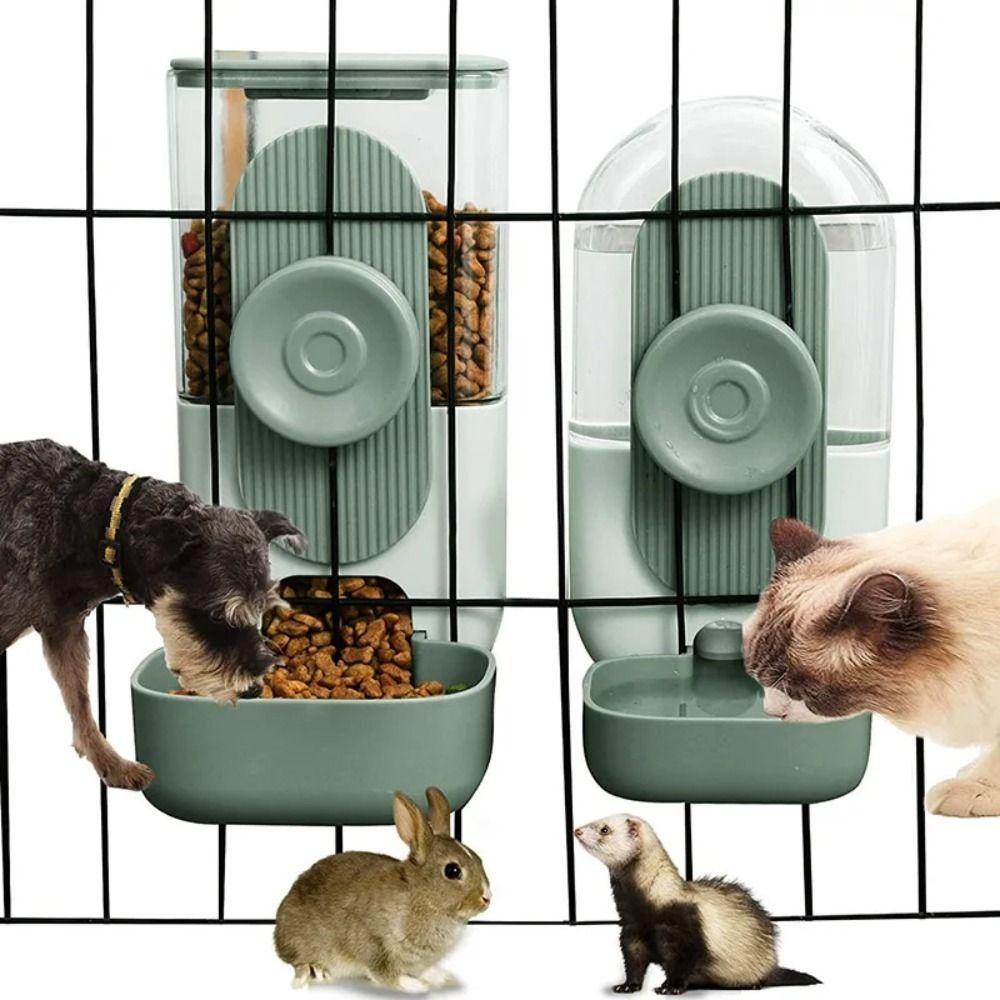 Cage Hanging Pet Food Water Bottle Automatic Dog Feeding Bowl Pet Food Storage Container  Kittens