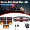 Wiederaufladbare Warn-Fahrradlichter mit Blinkern, Fahrrad-Rücklicht mit kabelloser Fernbedienung für Nachtfahrten