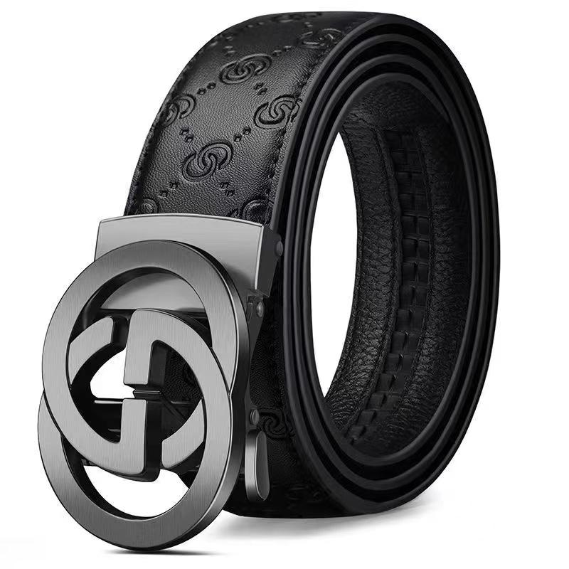 Business Men Belt Casual Fashion Luxury Designer Famous Brand Automatic G Buckle Women Belts Leather Belt for Men Male Jeans