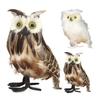 Owl Statue Realistic Looking Vivid Facial Expression Polystyrene Simulated Owl Sculpture DIY Craft Ornament for Home