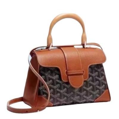 Women's PU Shoulder Bag with Wooden Handle, Crossbody & Handheld Purse