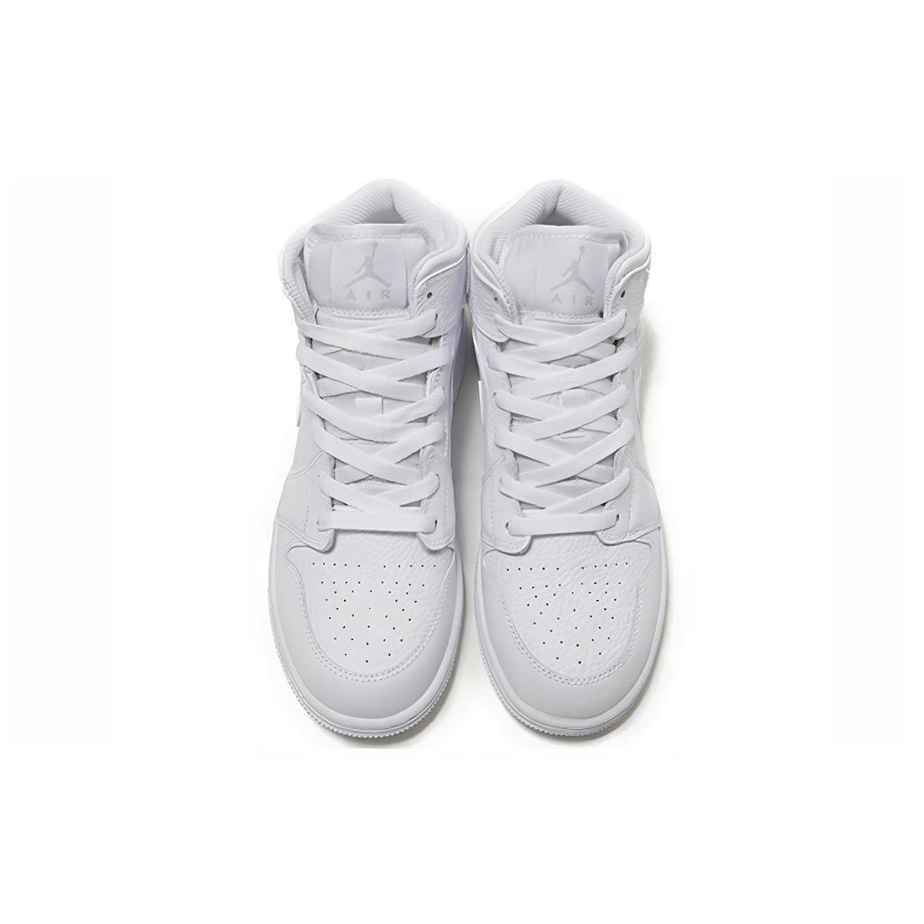 New Jordan 1 Mid White Pure Platinum 2018 GS 554725-109