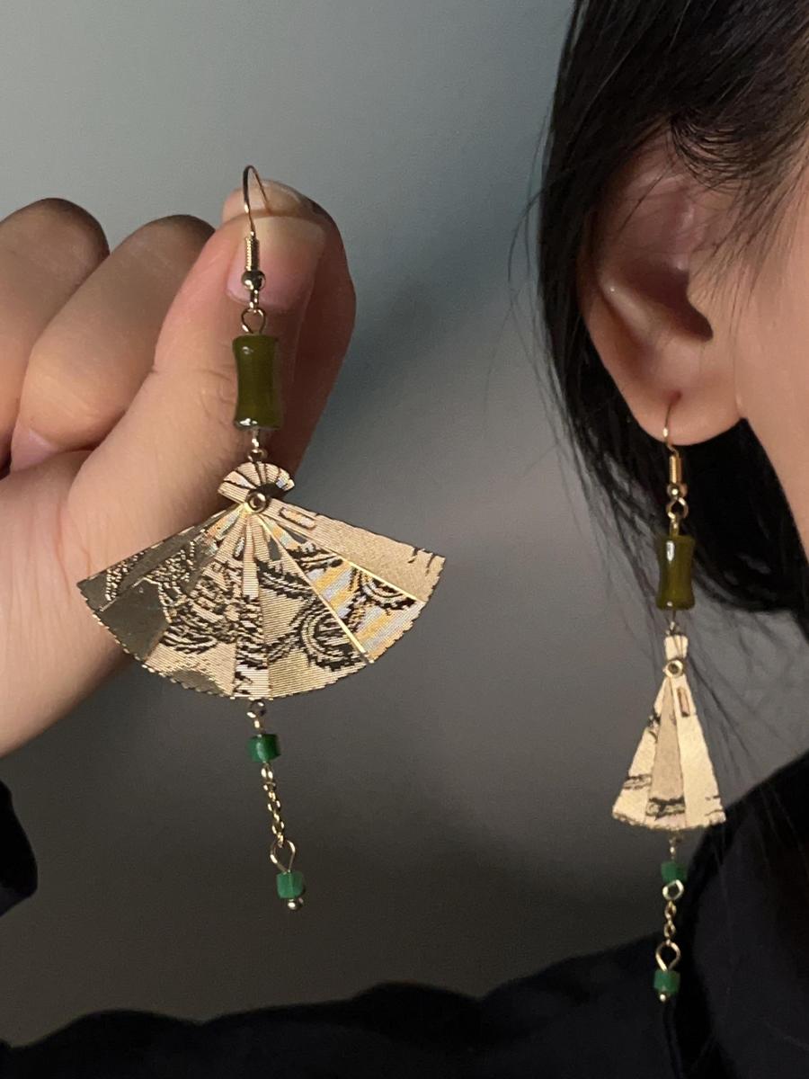 

Новые серьги-бабочки с китайской тушью, женские шикарные китайские серьги в древнем стиле с длинными кисточками, темпераментные универсальные серьги