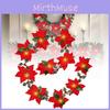 Festive Christmas Led Poinsettia String Lights With Battery Or Usb Options