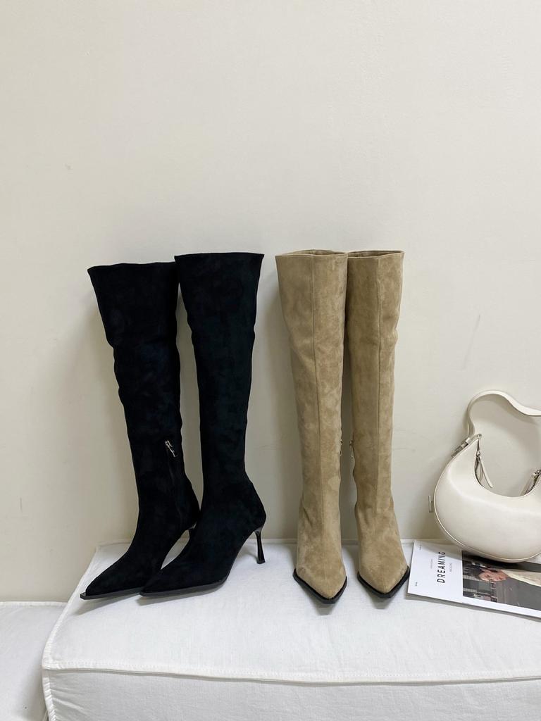 2025 Autumn and Winter Japanese New Two-wear Knight Boots Thin Heel High Heel Boots Pointed Women's Boots
