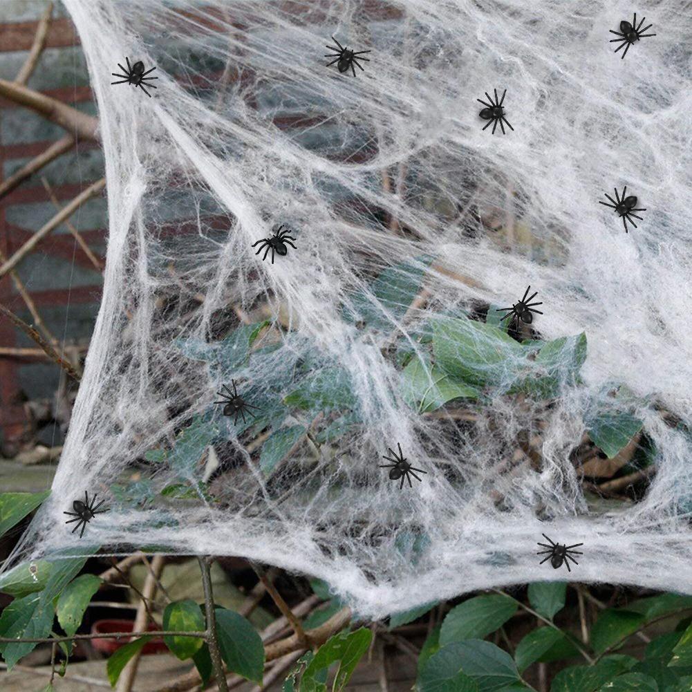 100 Stück Halloween Spinnen Dekorationen Kleine Schwarze Leuchtende Plastikspinnen Spukhaus Spinnendekoration Simulation Kniffliges Spielzeug
