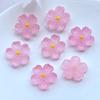 10Pcs New Cute 20mm Resin Mini Cherry Blossoms Flat Back Cabochon Scrapbook Kawaii DIY Embellishments Accessories