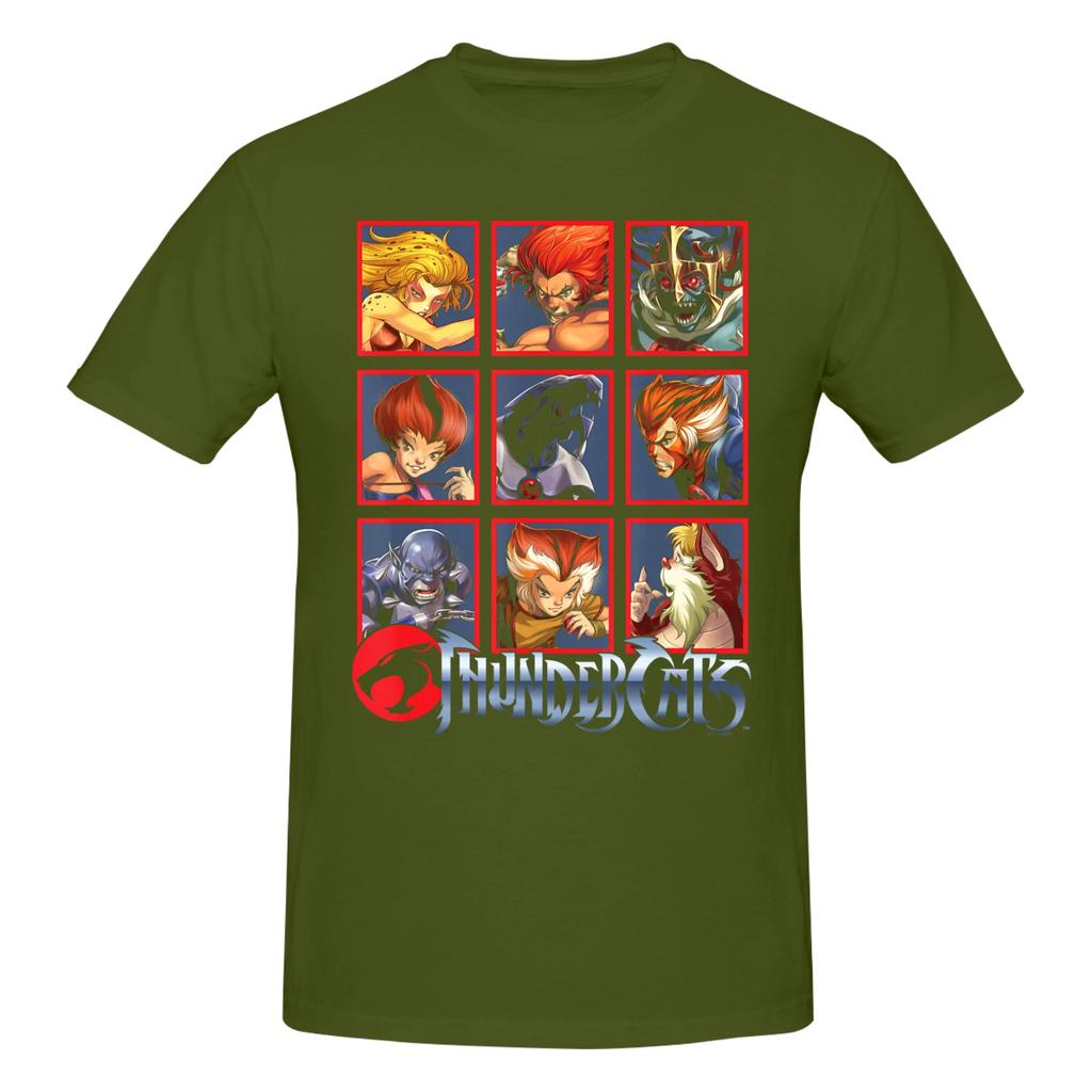 Piece Feline Warriors Funny  Cotton TShirt ThunderCats s Vintage Cartoon Tops Tees For Unisex