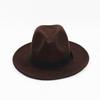 British retro European and American jazz hat men's and women's big-brimmed top hat imitation woolen felt hat British retro woolen hat