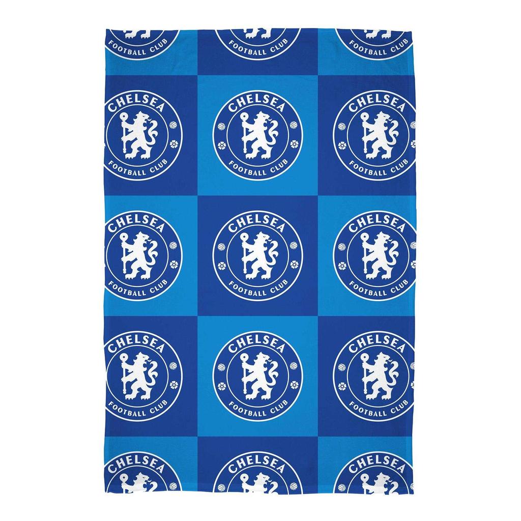 Chelsea FC Polyester Checkered Fleece Blanket