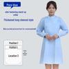 Unisex Saint Snowland Peter Pan Collar Doctor's White Coat - Long Sleeve for Dental & Hospital Professionals