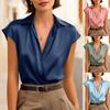 Seiden-Satin-Damen-Poloshirt mit kurzen Ärmeln - Elegantes Frühjahrs-/Sommer-Top