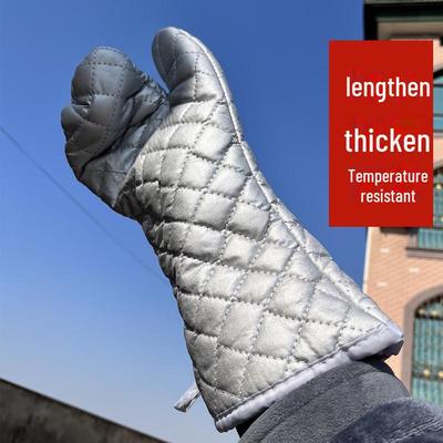 Guanti da forno e microonde argentati resistenti al calore per cucina e lavanderia