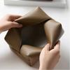 Artificial Leather Tissue Box Square Design Solid Color Tissue Storage Box Desktop Decoration Dustproof Tissue Paper Storage Bag