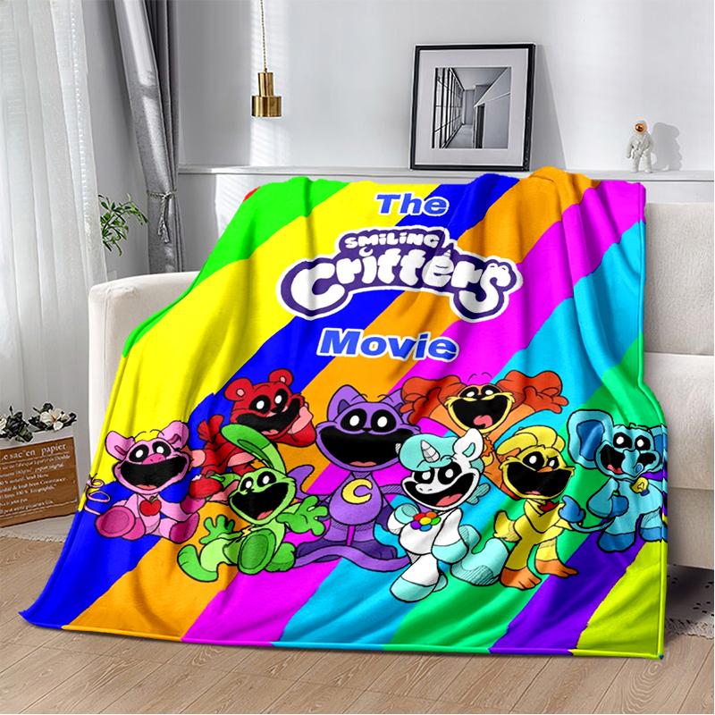 Cartoon S-Smiling C-Critters Catnap Craftycorn Soft Plush Blanket,Flannel Throw Blanket for Living Room Bedroom Bed Sofa Cover