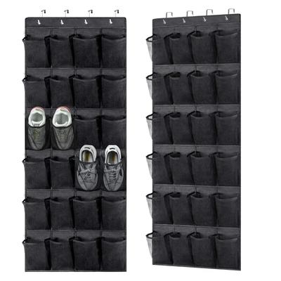 1 Stück Über-Tür-Schuhregal mit 24 großen Netztaschen Hängender Schuh-Organizer für Schrank Hängendes Schuhregal Halter Aufhänger