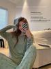 Women's Korean Smiley Face Cartoon Pajamas Set – Long-Sleeved Pullover & Trousers for Autumn/Winter