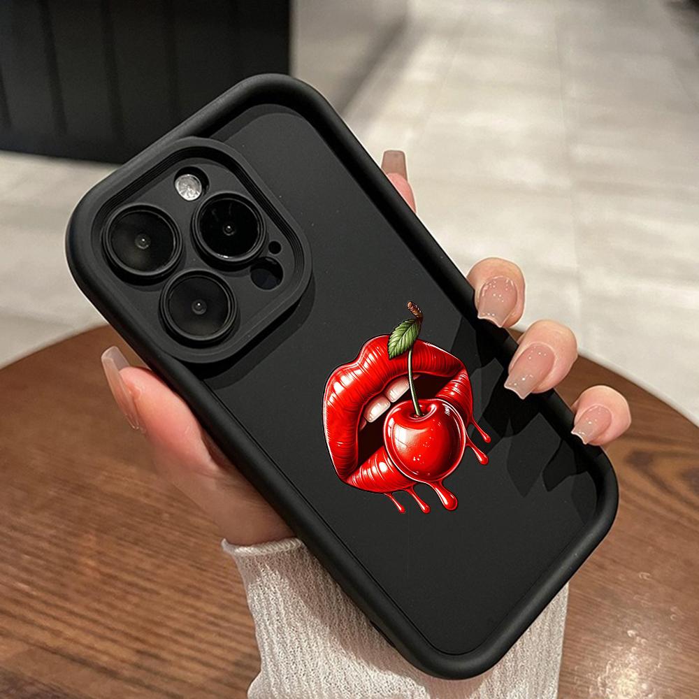 LZ18 Lips Kiss Silicone Phone Case for Xiaomi 11 Lite 5G 14T Redmi 14C 13C A3 Note 12 11 9 10 13 Pro Plus Shockproof Back Cover