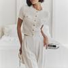 Round-neck Short-sleeved Knitted Top Cardigan