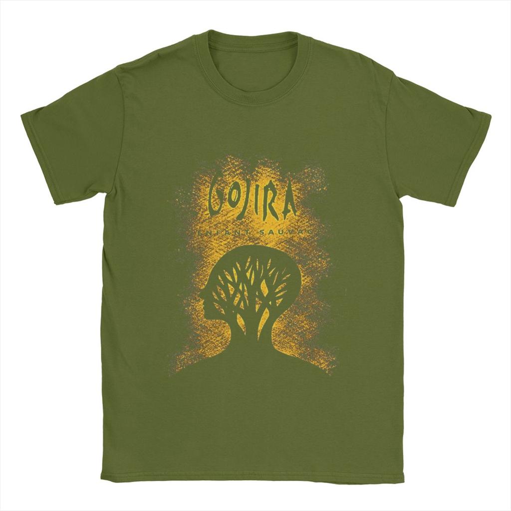 Men's T-Shirt Gojiraed Leisure Cotton Tee Shirt Short Sleeve T Shirts Round Neck Tops Gift Idea