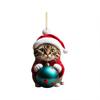 New Christmas Cute Kitten Pendant Christmas Tree Cat Hanging Oranment New Year 2024 Gift Xmas Decoration For Home Decor
