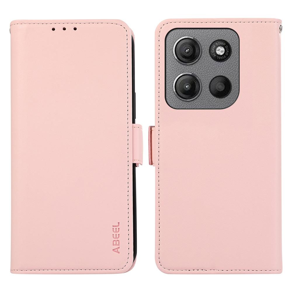 

ABEEL Для Motorola Moto G15 4G Чохол Шкіряний Чохол для Телефону з Гаманцем та RFID-блокуванням Pink