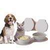 Silicone folding pet bowl Silicone cat and dog pet anti-choking double food bowl Outdoor pet portable dog bowl