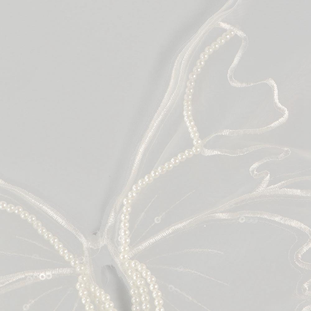 Double Layer Butterfly Organza Appliques Lace Fabric 3D Wings Patch  Clothes Decoration