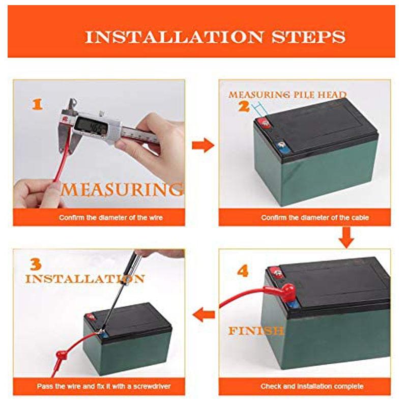 Battery Terminal Boots Insulating Covers Red/Black PVC Cable Lug Protector Cover Lug Caps Car Battery Cathode Positive Terminal