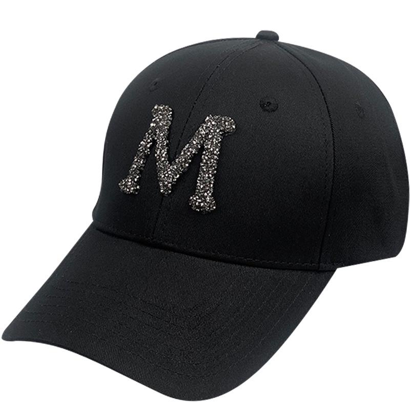 Rhinestone Broken M Baseball Cap Children Travel Vacation Sun Protection Visor Male Couple Cap Tide