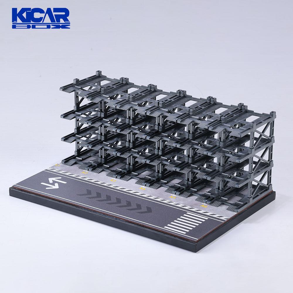 

KicarMod 1/64 3D Parking Building Model Car 24-seat assembled multi-storey car park Multi-Layer Structure with Display Car