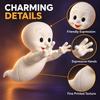 Halloween 3D Window Decoration Flying Through Glass Effect White Figure Reusable Window Ornament for Halloween Party Home Decor