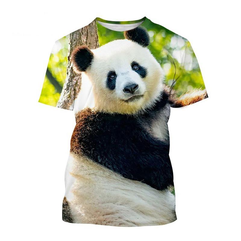 Cute Panda T Shirt Kawaii Animals 3D Print Men Women Short Sleeve T-Shirts Fashion Streetwear Harajuku Kids Tops Tees Clothing