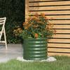 VidaXL Garden Planter Flower Pot Plant Box Raised Bed Patio Terrace Outdoor Galvanized Steel 40x40x36 Cm 318843