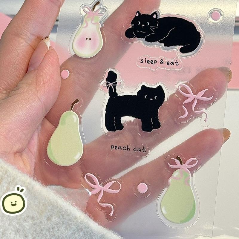 Ballet-style Baby Cat Flat Sticker - Three-dimensional  Cute and Seamless CCD Mobile Phone and Computer DIY Sticker