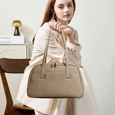 Sac bowling pour femme en cuir, sac fourre-tout à bandoulière de grande capacité, tendance et haut de gamme pour les déplacements