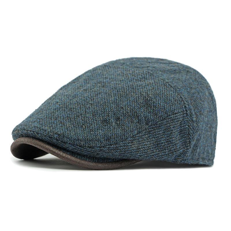 Woolen Hat Women's Autumn Winter Beret British Painter Hat Forward Hat Men's Cotton Hat Peaked Cap