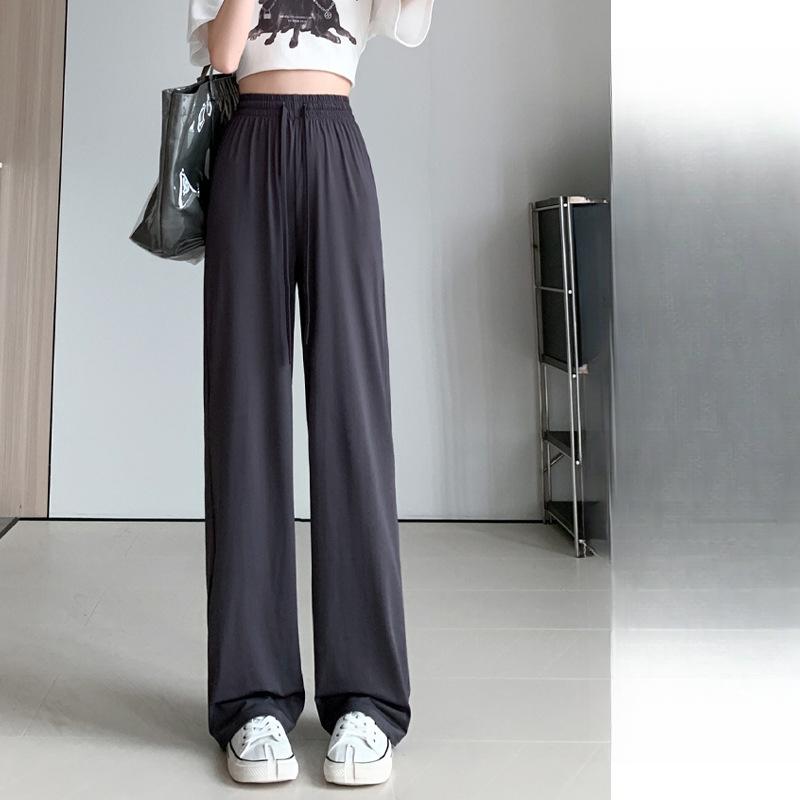 Updated Summer Updated Thin High-waisted Comfortable Fit Straight Leisure Wide-leg Pants Sunscreen Pants